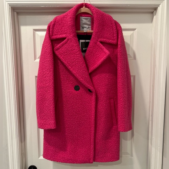 NVLT Flat Bouclé Overcoat Size Large - Picture 6 of 11
